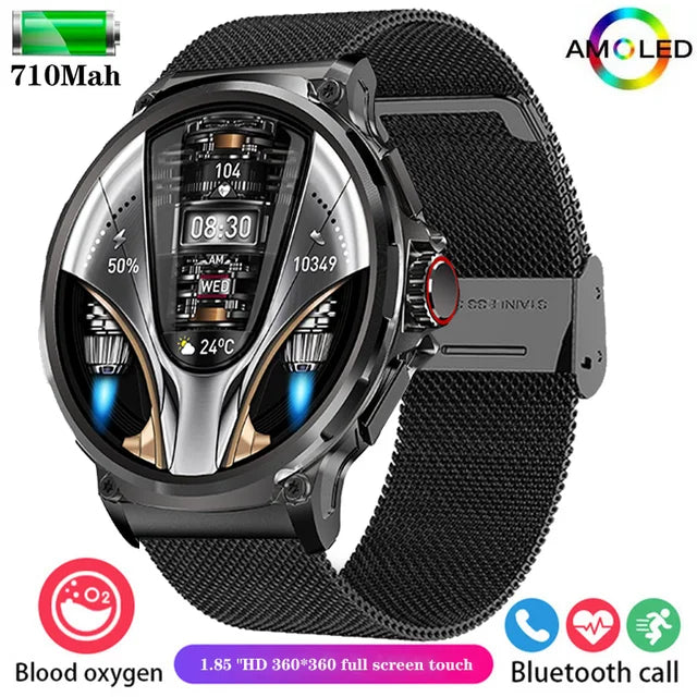 Reloj inteligente ultra HD de 1,85 pulgadas, dispositivo con seguimiento GPS, llamadas HD por Bluetooth, Batería grande de 710 mah, dial de 400 +, adecuado para Huawei y Xiaomi