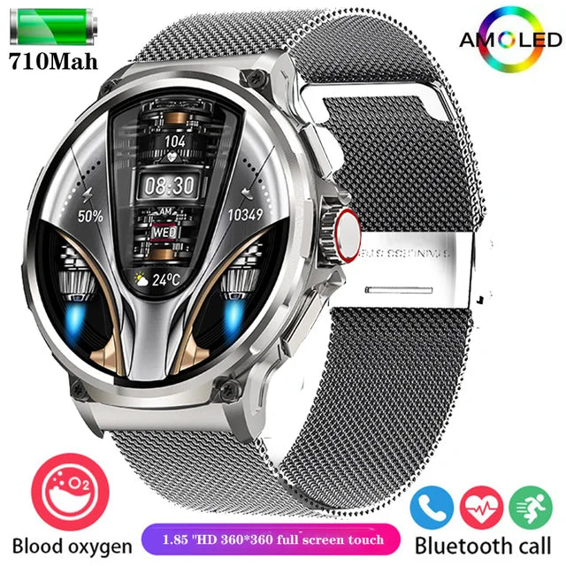 Reloj inteligente ultra HD de 1,85 pulgadas, dispositivo con seguimiento GPS, llamadas HD por Bluetooth, Batería grande de 710 mah, dial de 400 +, adecuado para Huawei y Xiaomi