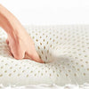 Almohada de látex transpirable para adultos, cojín de goma con núcleo, diseño ergonómico de contorno, ayuda para dormir, cómodo, nido de abeja suave, Tailandia