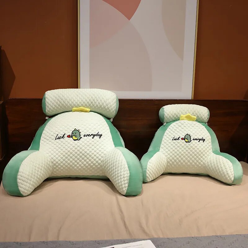 Almohadas triangulares para sofá, almohada de lectura suave para cabecera, respaldo grande, cojín de cintura para dormitorio, cama y oficina