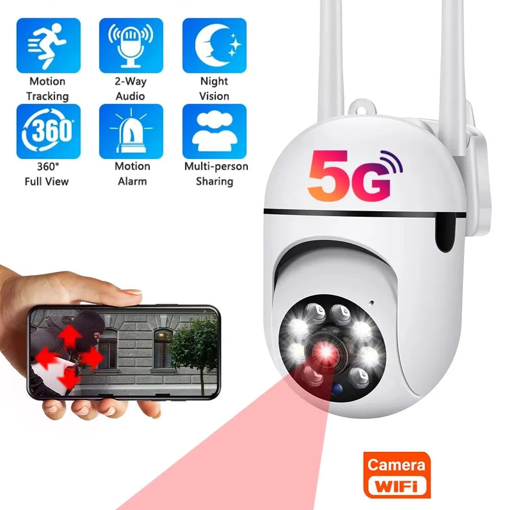 Cámara IP de seguridad para exteriores, videocámara inalámbrica de 2MP y 3MP con Wifi, seguimiento humano por Ia, Audio bidireccional, cámara nocturna a Color