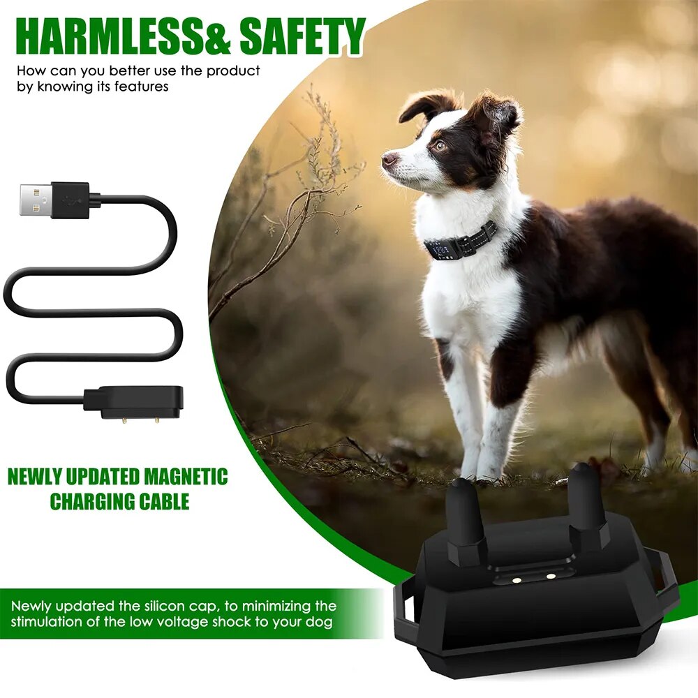 Cerca inalámbrica GPS para perro, vibrador de descarga eléctrica, rango de 100-3300 pies, fuerza de advertencia ajustable, recargable, contenedor para mascotas