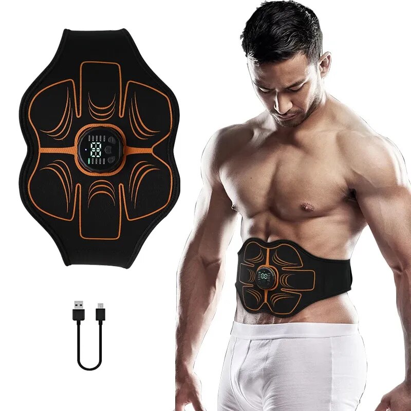 Cinturón de entrenamiento Abs EMS estimulador muscular Abdominal, cinturones tonificadores eléctricos USB, cintura, vientre, pérdida de peso, gimnasio en casa, masajeador de Fitness