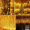 Cortina de luces Led de cascada para exteriores, guirnalda de luces navideñas de 5M, caída de 0,4-0,6 m, aleros decorativos para jardín y fiesta