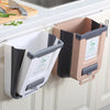 Cubo de basura plegable montado en la pared para cocina, cesta de almacenamiento colgante para armario del hogar, clasificación creativa