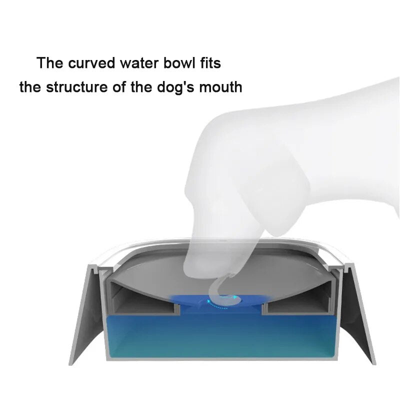Cuenco de agua potable flotante para perros y gatos, dispensador de agua sin derrames, cuenco antihumo de plástico