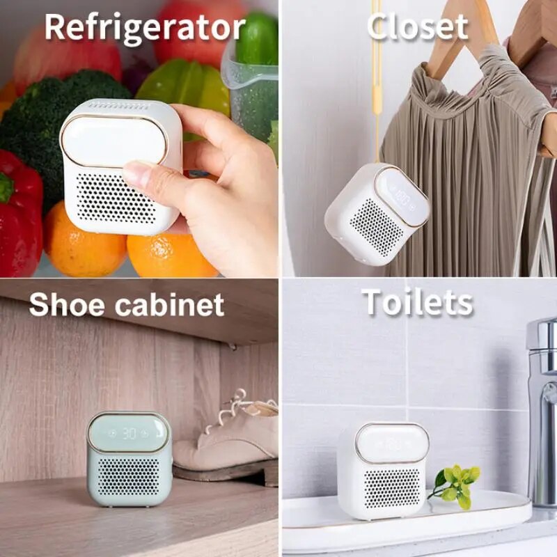 Desodorante desodorante para refrigerador, purificador de aire, desodorante recargable para mantener fresco, hogar, cocina, generador de ozono