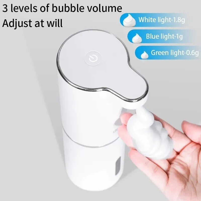 Dispensador automático de jabón líquido infrarrojo, máquina de espuma inteligente, desinfectante de manos, 300ML, color blanco, 1 unidad