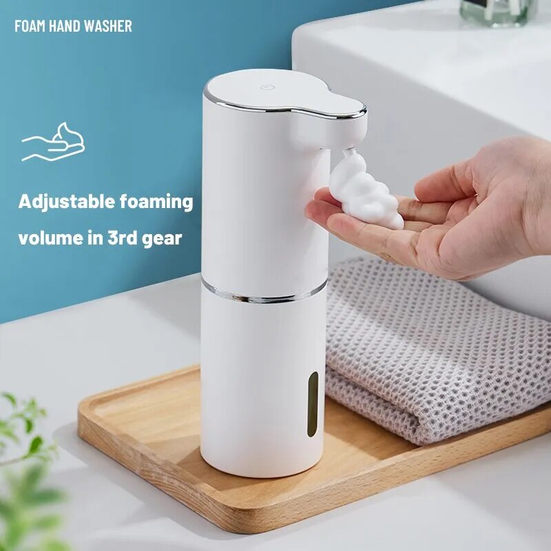 Dispensador automático de jabón líquido infrarrojo, máquina de espuma inteligente, desinfectante de manos, 300ML, color blanco, 1 unidad