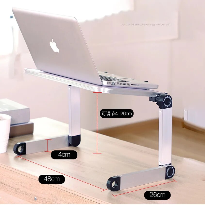 Escritorio plegable ajustable para ordenador portátil, mesa de cama, Enfriador de Notebook, soporte multifuncional, para oficina