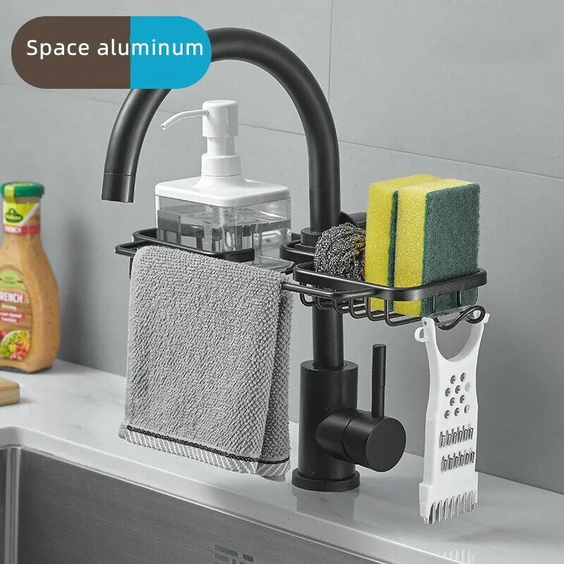 Esponja de aluminio ajustable para fregadero de cocina