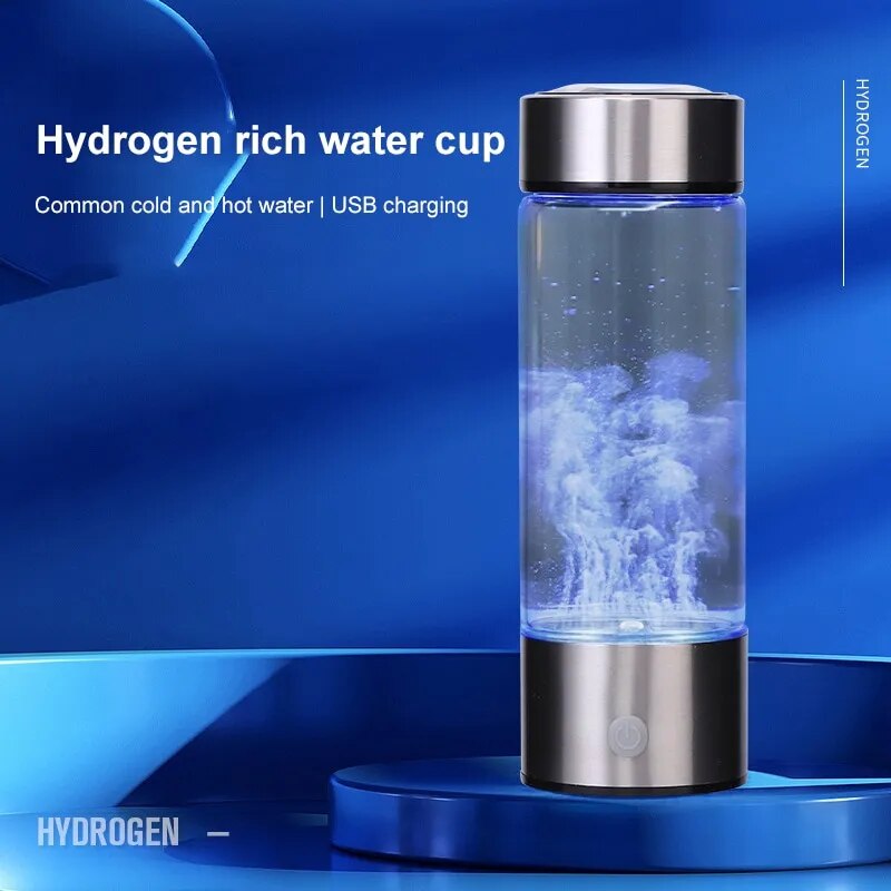 Generador de agua de hidrógeno portátil, 450ml, modo de 3 minutos, alta concentración, 1 unidad