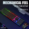 Juego de teclado y ratón para juegos con cable USB, juego de Teclado retroiluminado LED colorido arcoíris para PC, Kit para Gamer en casa y oficina