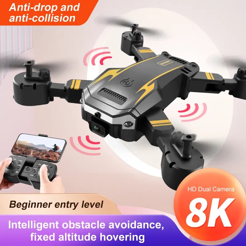 KBDFA-Dron con cámara HD 5G y 8K, cuadricóptero plegable profesional con GPS, cuatro caras, evitación de obstáculos, FPV, WIFI, S6,Dron 8K Professional FPV,Drone Professional GPS,Dron GPS 2023 Profesional,Dron Camara