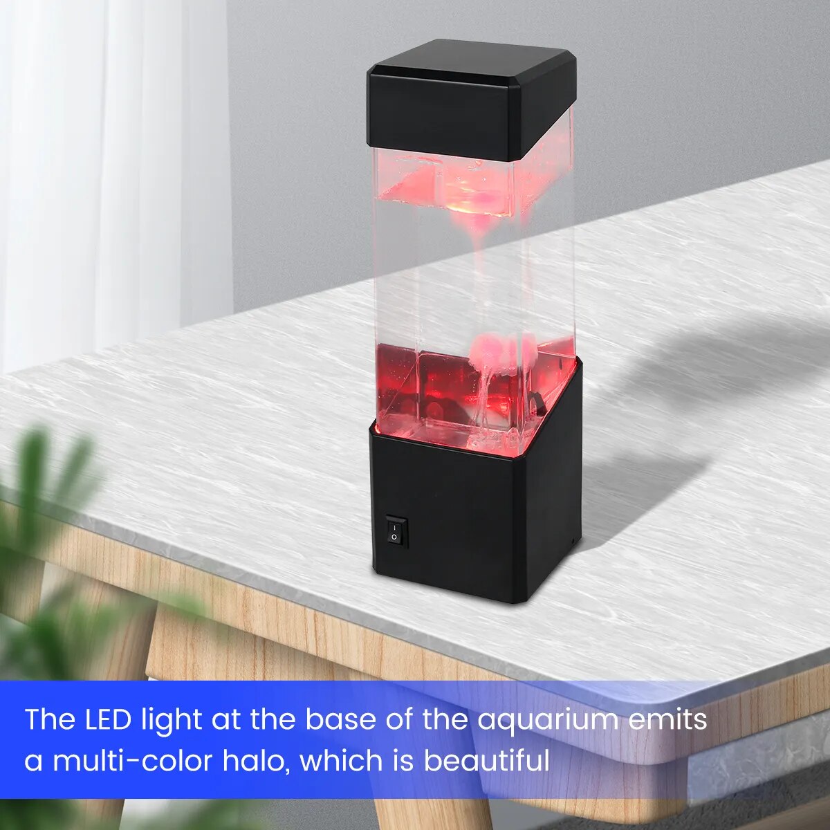 Lámpara LED de Lava de medusas de fantasía, luz de mesita de noche que cambia de Color, luz de acuario realista 3D, lámpara de estado de ánimo, decoración de dormitorio, regalos novedosos