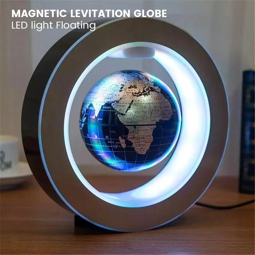 Lámpara de levitación magnética, globo LED giratorio, luces de mesita de noche, lámpara flotante para el hogar, regalos de Año Nuevo