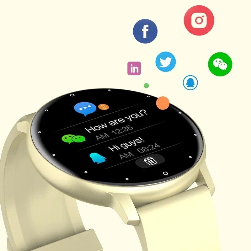 LIGE-reloj inteligente para hombre y mujer, accesorio de pulsera resistente al agua IP67 con pantalla táctil, Bluetooth, compatible con Android e IOS