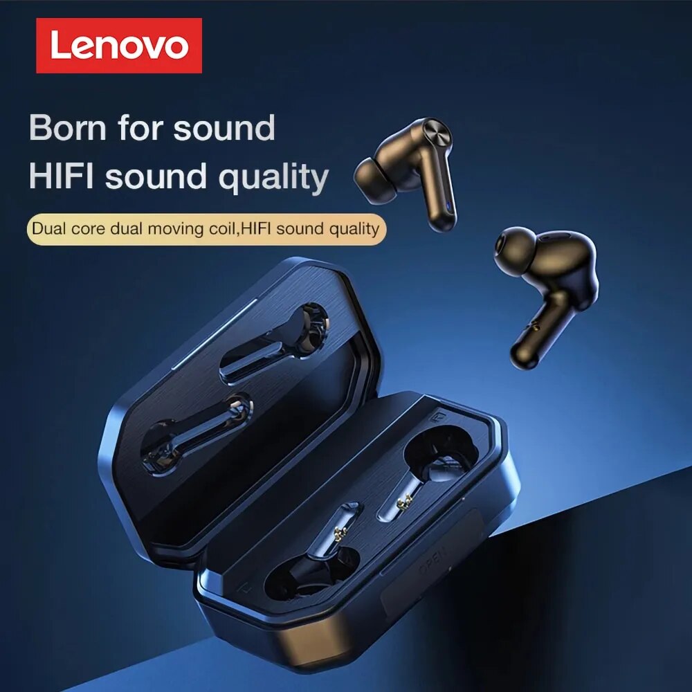 Lenovo-auriculares inalámbricos LP3 Pro TWS con Bluetooth 5,0, dispositivo de audio HIFI con pantalla, batería de gran capacidad de 1200mAh