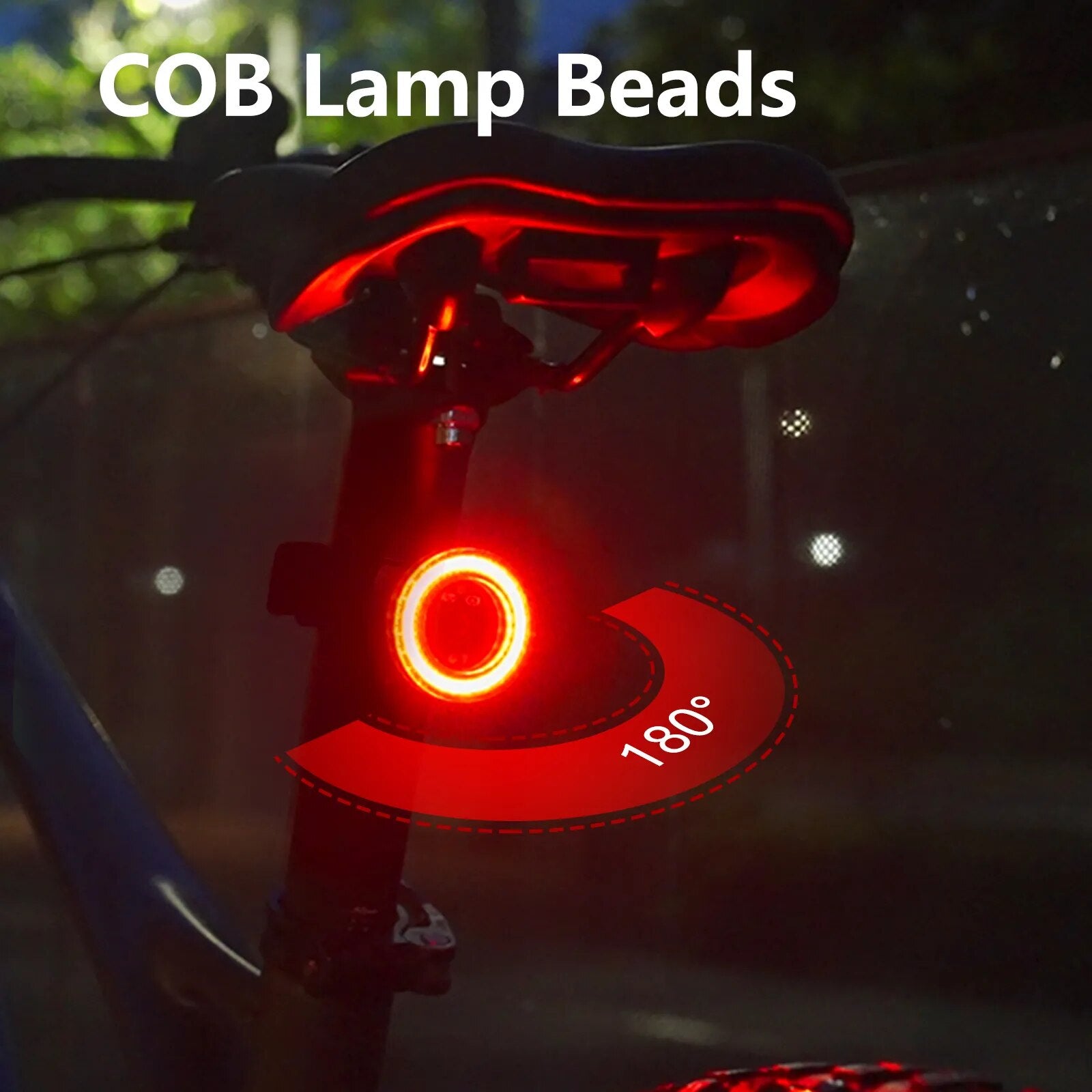 Luz LED inteligente con sensor de freno para bicicleta, luz trasera resistente al agua para ciclismo