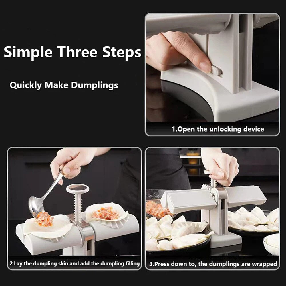Máquina para hacer Dumplings, molde de prensa, accesorios de cocina, herramienta de prensado automático, molde para raviolis Empanadas DIY, Gadgets Para el hogar