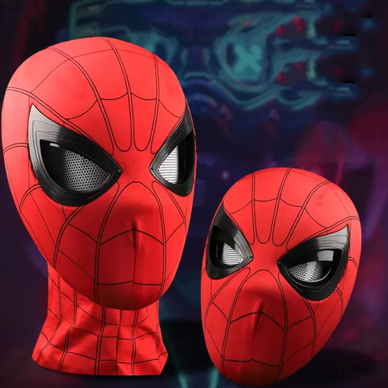 Máscara de ojos móviles para adultos y niños, mascarilla elástica de Spiderman no Way Home, Cosplay, 1:1, Control remoto, regalo