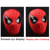 Máscara de ojos móviles para adultos y niños, mascarilla elástica de Spiderman no Way Home, Cosplay, 1:1, Control remoto, regalo