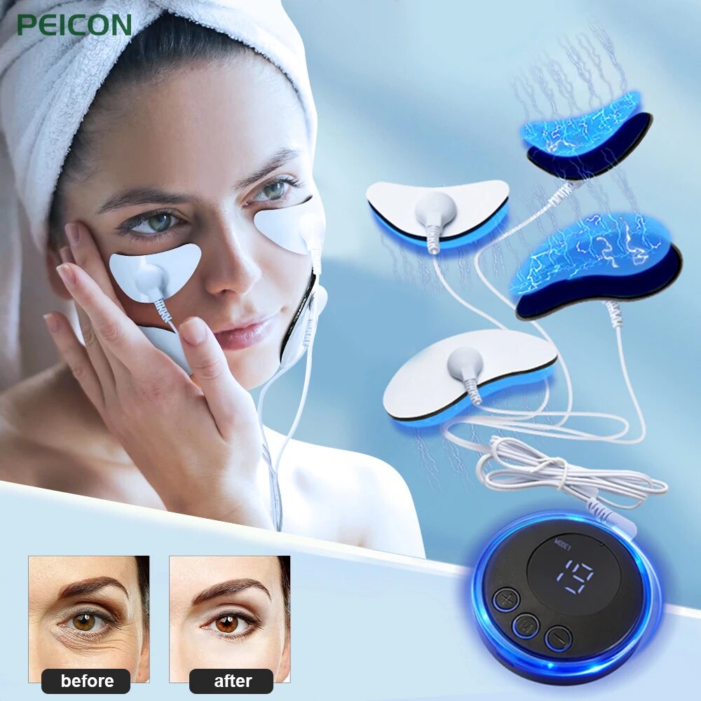 Masajeador Facial EMS de 4/8 piezas, estimulador muscular de corriente, Lifting Facial electrónico, estiramiento Facial de ojos, antiarrugas