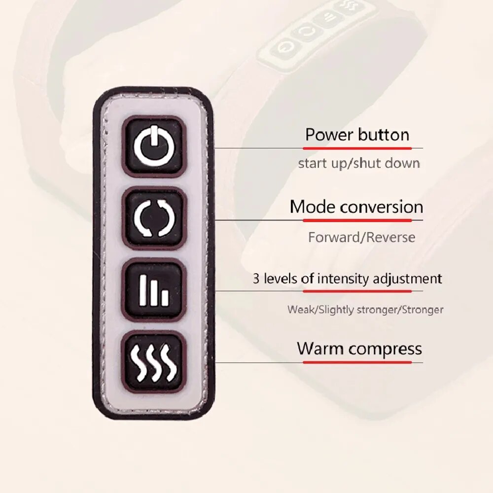 Masajeador de pies eléctrico de compresión caliente, terapia de calefacción, rodillo de amasamiento Shiatsu, relajación muscular, alivio del dolor, máquinas de Spa de pies