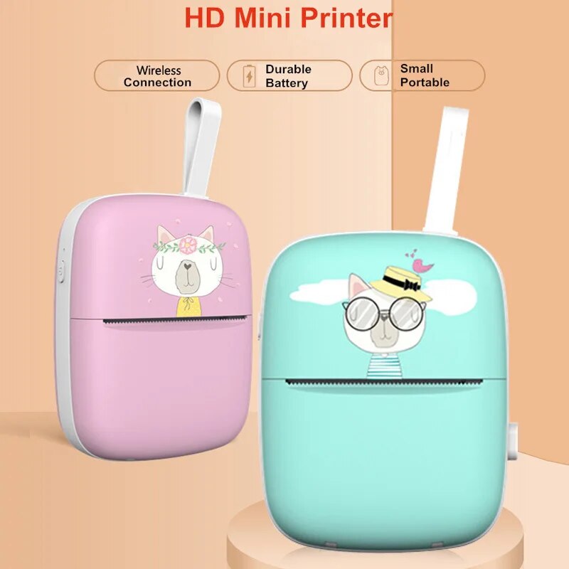 Mini impresora de fotos térmica portátil para niños, impresora de fotos para iPhone/Android, regalo, estudio, notas, trabajo, Foto, imagen, Memo