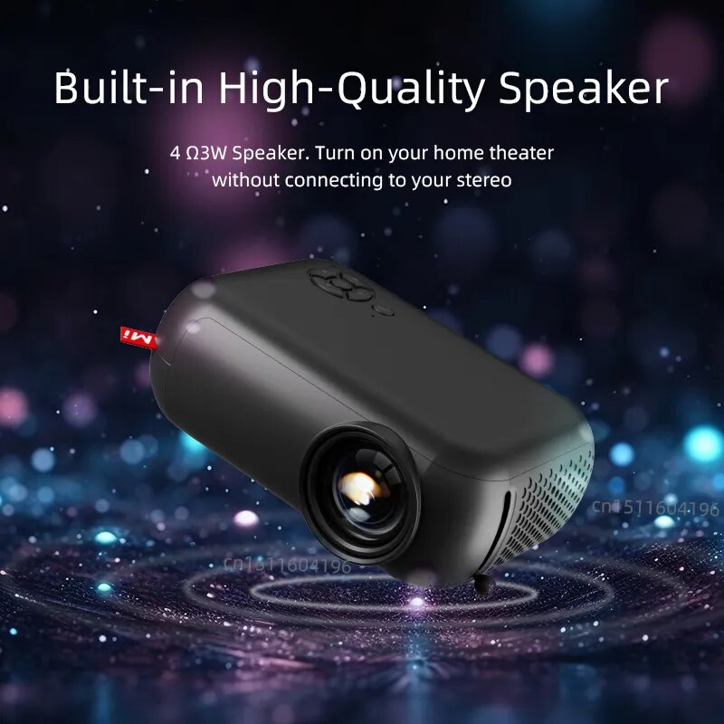 Miniproyector LED portátil A10 cine en casa inteligente 3D TV BOX para teléfono móvil 1080P a través del puerto HD