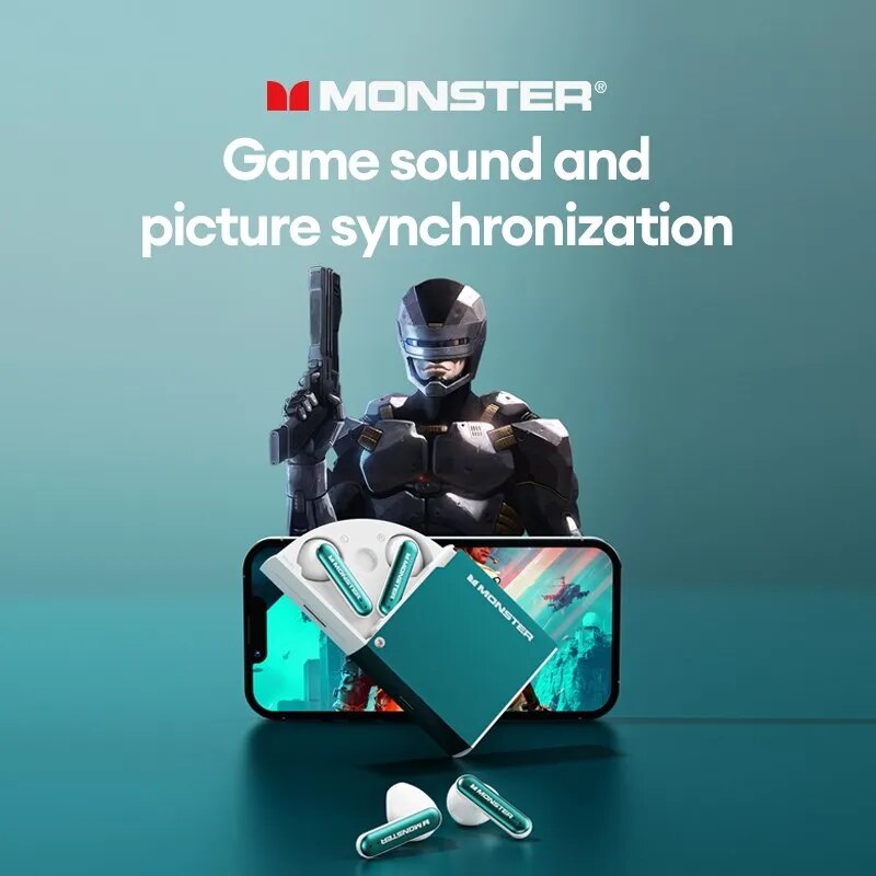 Monster-auriculares inalámbricos XKT17 originales, cascos HiFi con Bluetooth de baja latencia, deportivos, para juegos, novedad