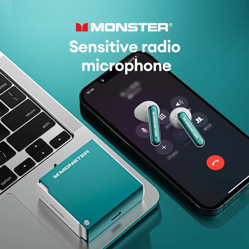 Monster-auriculares inalámbricos XKT17 originales, cascos HiFi con Bluetooth de baja latencia, deportivos, para juegos, novedad