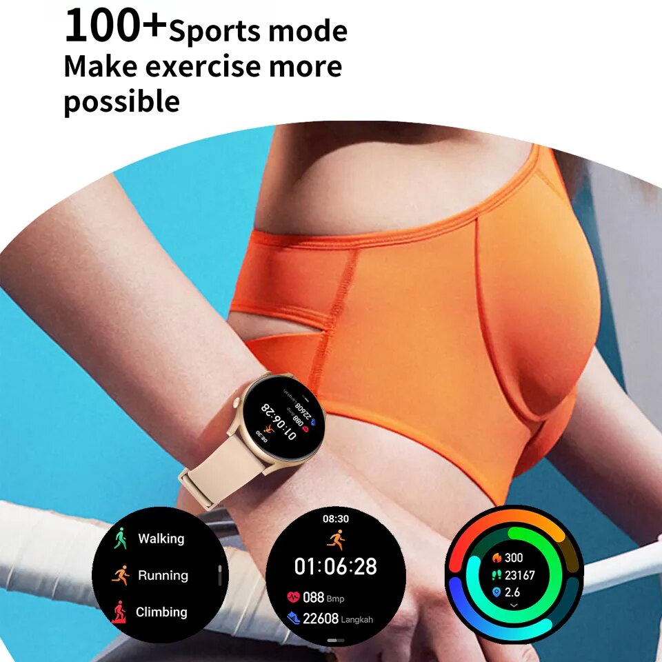 PLUXURY-reloj inteligente para hombre y mujer, accesorio de pulsera resistente al agua IP67 con seguimiento de actividad deportiva, llamadas, Bluetooth, Pantalla AMOLED de 1,45 pulgadas, nuevo