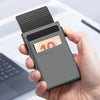 Billetera Minimalista RFID para Hombres y Mujeres - Portatarjetas de Metal delgado con Bloqueo RFID