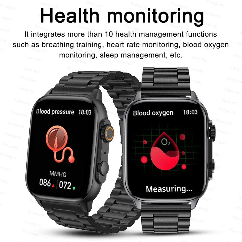 Reloj inteligente Ultra con Pantalla AMOLED para hombre y mujer, pulsera deportiva con Bluetooth, llamadas, Serie 8, NFC, alta actualización, Pruebas de salud, soporte en español,reloj inteligente hombre smartwatch