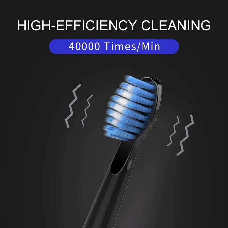 Seago-cepillo de dientes eléctrico sónico para adulto, SG-575 recargable por USB, resistente al agua, regalo de cabezales de repuesto de cepillo de dientes electrónico