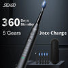 Seago-cepillo de dientes eléctrico sónico para adulto, SG-575 recargable por USB, resistente al agua, regalo de cabezales de repuesto de cepillo de dientes electrónico