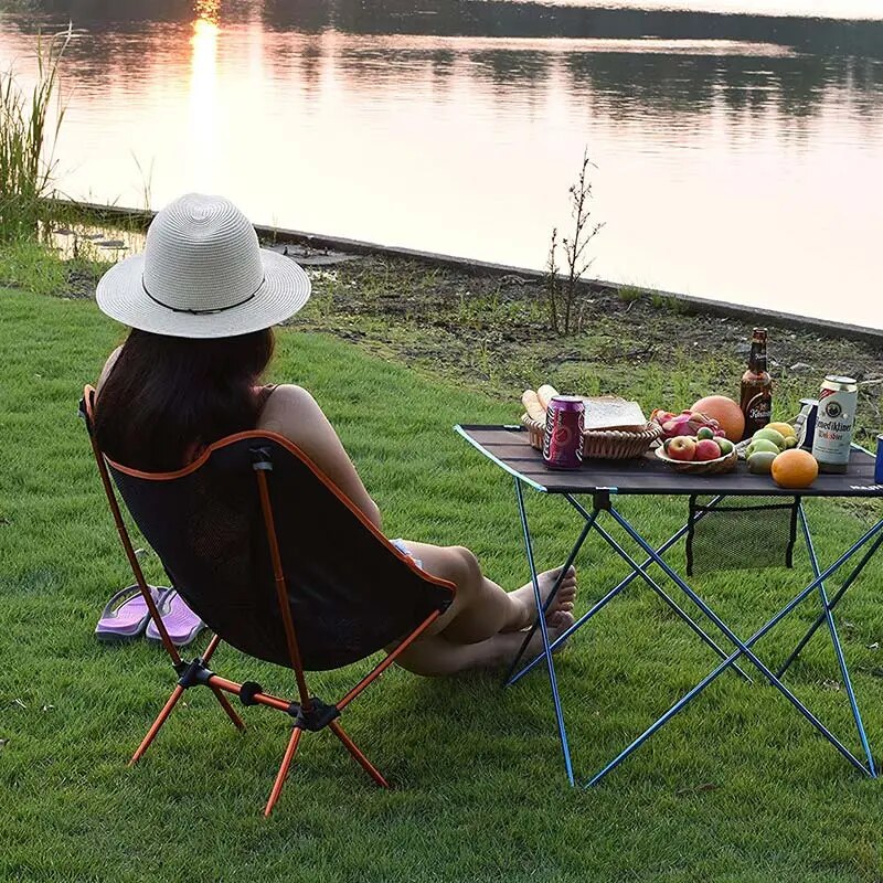 Silla plegable ultraligera para viaje, asiento superduro de alta carga para acampar al aire libre, portátil para playa, senderismo, Picnic, herramienta de pesca