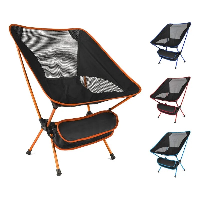 Silla plegable ultraligera para viaje, asiento superduro de alta carga para acampar al aire libre, portátil para playa, senderismo, Picnic, herramienta de pesca