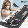 Teclado de Piano electrónico portátil para niños, 61 teclas, órgano con micrófono, juguetes educativos, instrumento Musical, regalo para niños principiantes