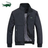 Chaqueta deportiva informal con cremallera para hombre, ropa deportiva de alta calidad con cuello, para primavera y otoño, M-6XL, novedad de 2023