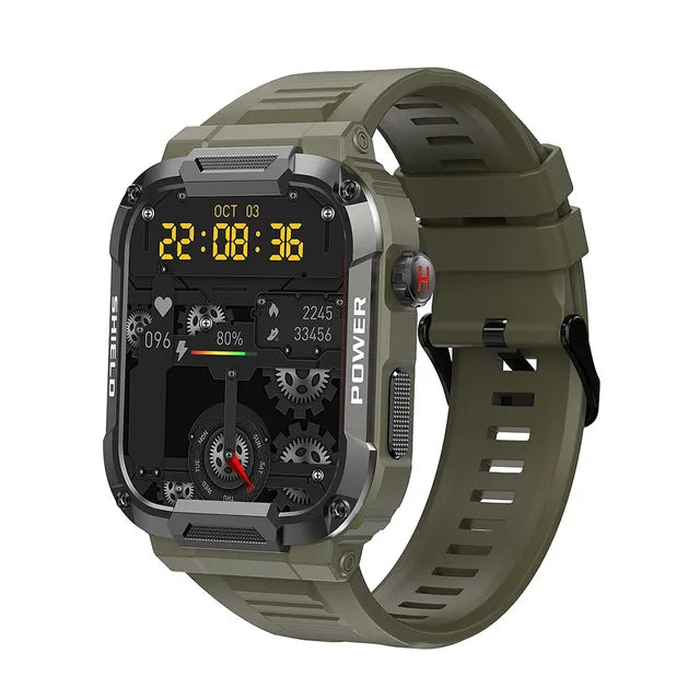 MELANDA-reloj inteligente militar para hombre, accesorio de pulsera resistente al agua Ip68 con Bluetooth, llamadas, compatible con Xiaomi, Android e IOS, 1,85