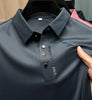 Polo de marca de gama alta para hombre, camiseta transpirable de seda de hielo, manga corta, moda de verano, bordado, negocios, informal, sensación fresca