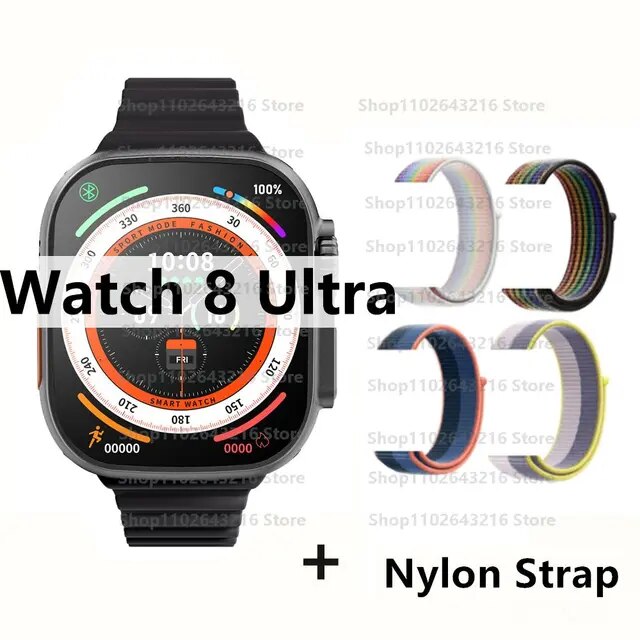 Reloj inteligente Ultra 8 Pro MAX Gen 2 para hombre y mujer, accesorio de pulsera deportivo con Pantalla Amoled de 49mm, carga inalámbrica de alta frecuencia de actualización, NFC, 2023