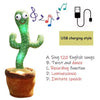 Muñeco de peluche de electrones para bebés, muñeco de felpa suave, Cactus que puede cantar y bailar, voz interactiva, regalo de cumpleaños