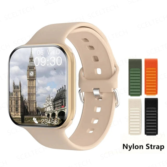 Reloj inteligente serie Ultra 9 para hombre y mujer, accesorio de pulsera resistente al agua con llamadas, Bluetooth, carga inalámbrica, pantalla de 2023 pulgadas, NFC, para Apple Watch 9, 2,05