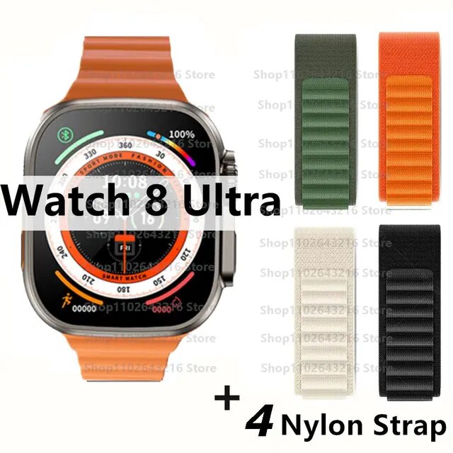 Reloj inteligente Ultra 8 Pro MAX Gen 2 para hombre y mujer, accesorio de pulsera deportivo con Pantalla Amoled de 49mm, carga inalámbrica de alta frecuencia de actualización, NFC, 2023