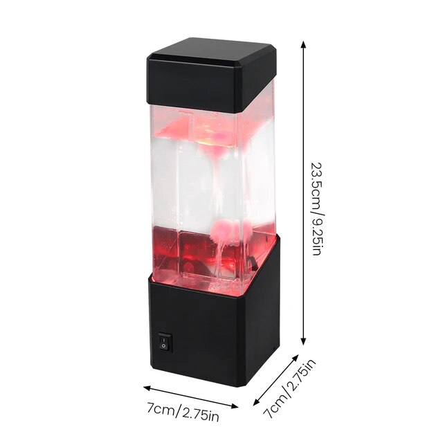 Lámpara LED de Lava de medusas de fantasía, luz de mesita de noche que cambia de Color, luz de acuario realista 3D, lámpara de estado de ánimo, decoración de dormitorio, regalos novedosos