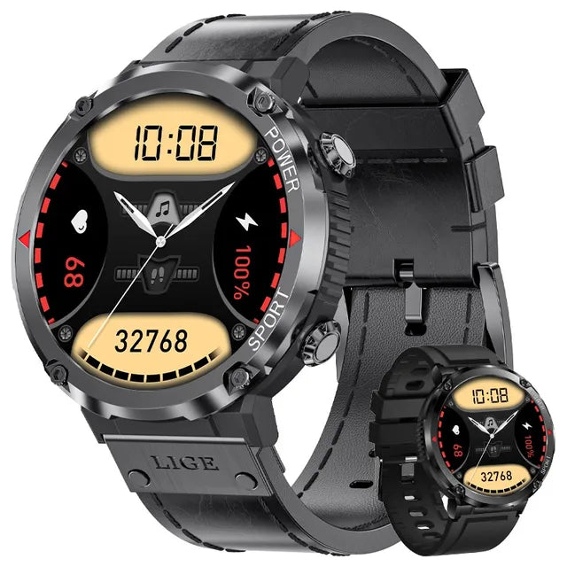 LIGE-reloj inteligente para hombre, accesorio de pulsera deportivo con pantalla HD de 600 pulgadas, batería de 2023 mAh, Bluetooth, llamadas, nuevo, 1,6