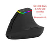Delux-ratón Vertical ergonómico M618DB, inalámbrico, recargable, 2,4 GHz, RGB, 1600 DPI, para PC y portátil